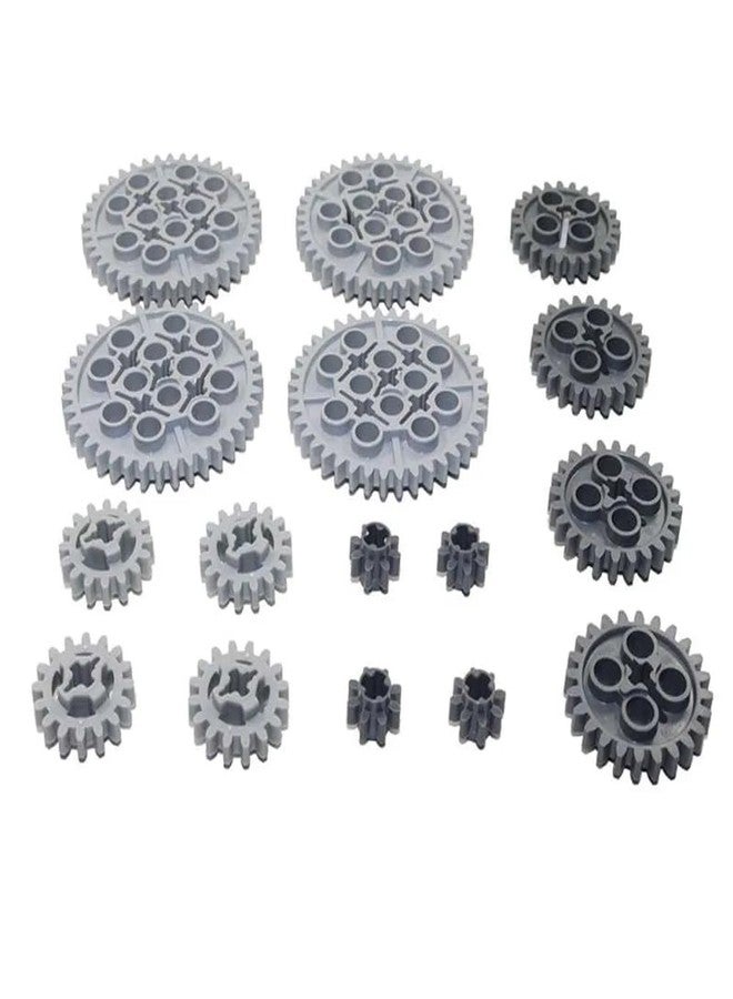 Sparkleiot 16PCS MOC Technical Gears Pack Compatible with Stnadard Building Block Assortment Kit 8/16/24/40 Tooth Gear - Image 1
